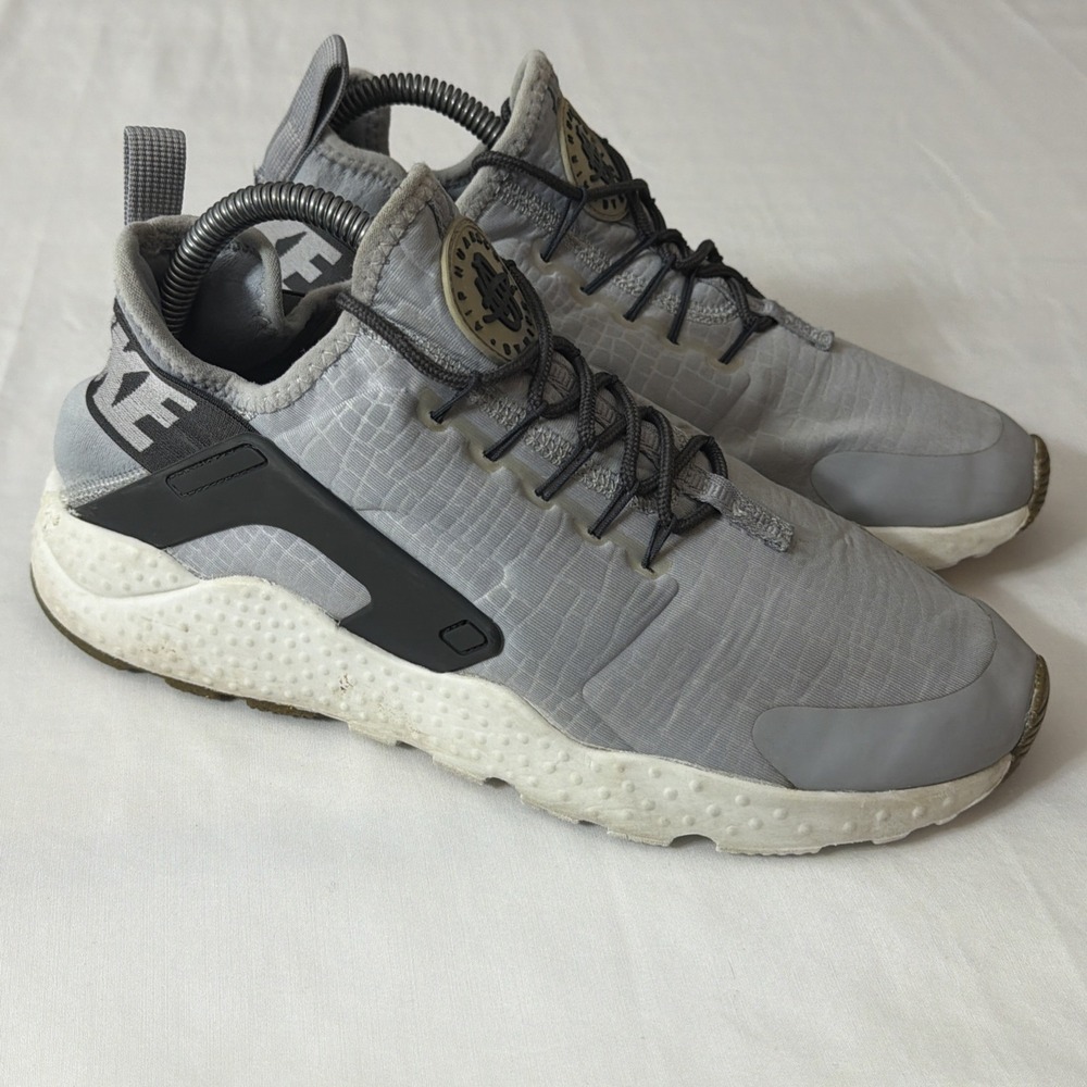 Nike W Air Huarache‎ Run Ultra Women's Size 9 Gray Black 819151013 Gym Shoes Fit - Picture 3 of 16